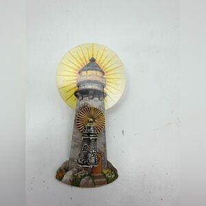 Vintage Avon Lighthouse Tie Tack Lapel Hat Vest Pin Religious 8:12 Light Of The